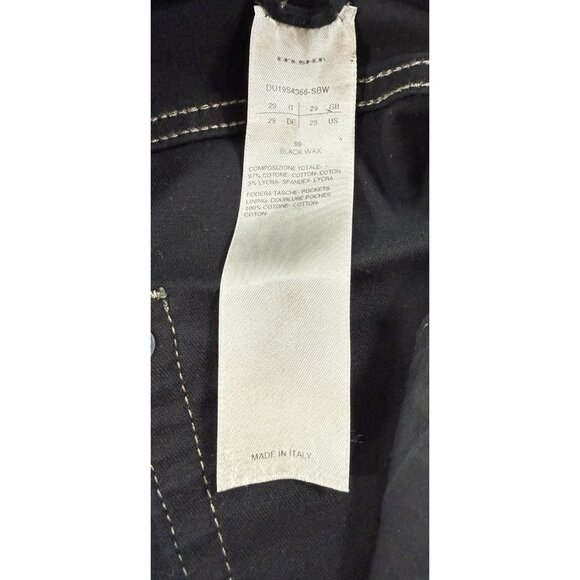 Rick Owens DRKSHDW Waxed Detroit Cut Jeans Sz 29x29 Slim Fit Stretch Denim Italy - Picture 12 of 16